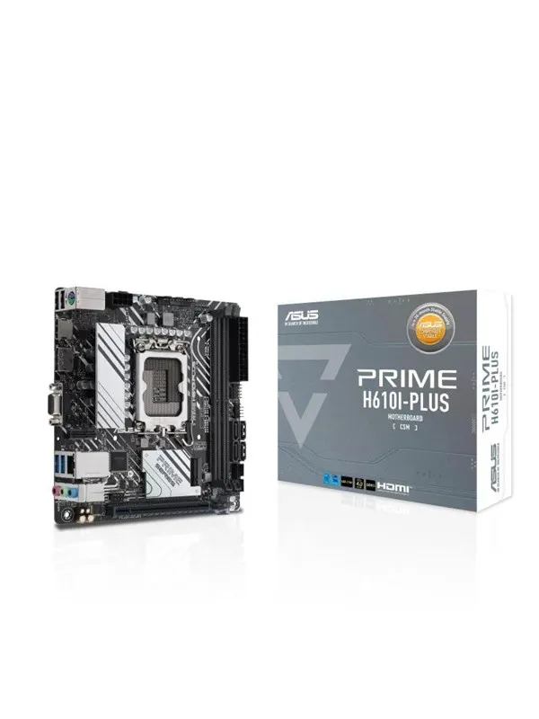 ASUS PRIME H610I-PLUS-CSM Hovedkort - Intel H610 - Intel LGA1700 socket - DDR5 RAM - Mini-ITX