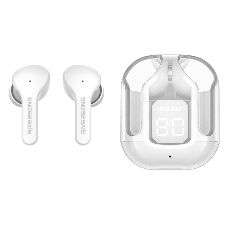 Riversong Airfly M2 TWS ENC Earphones with 30 Hour Battery White