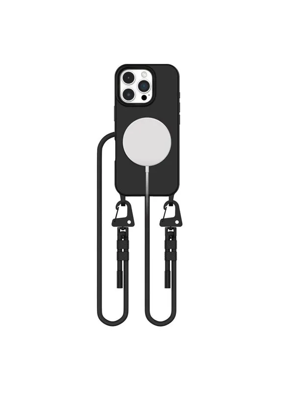 Tech-Protect MagNecklace MagSafe Case with Lanyard for iPhone 16 Pro - Black