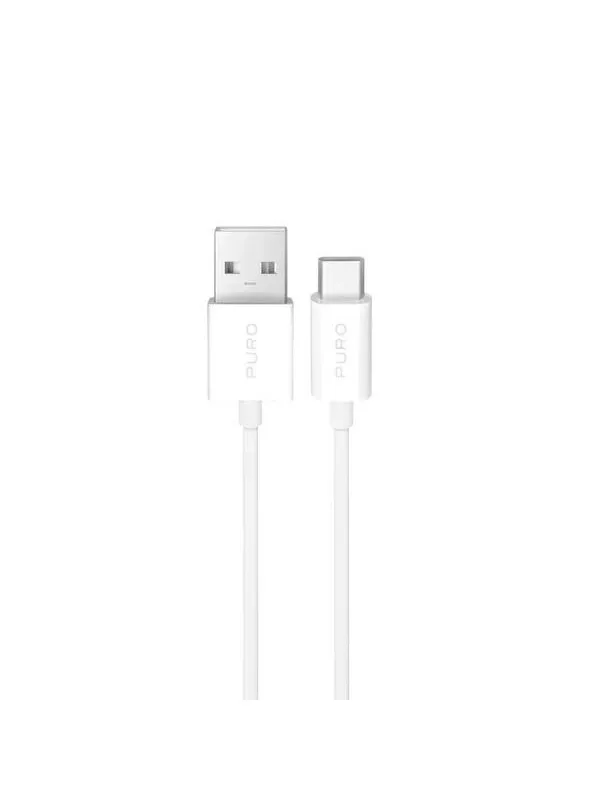 Puro 10W TPE USB-A cable - USB-C 2m - white