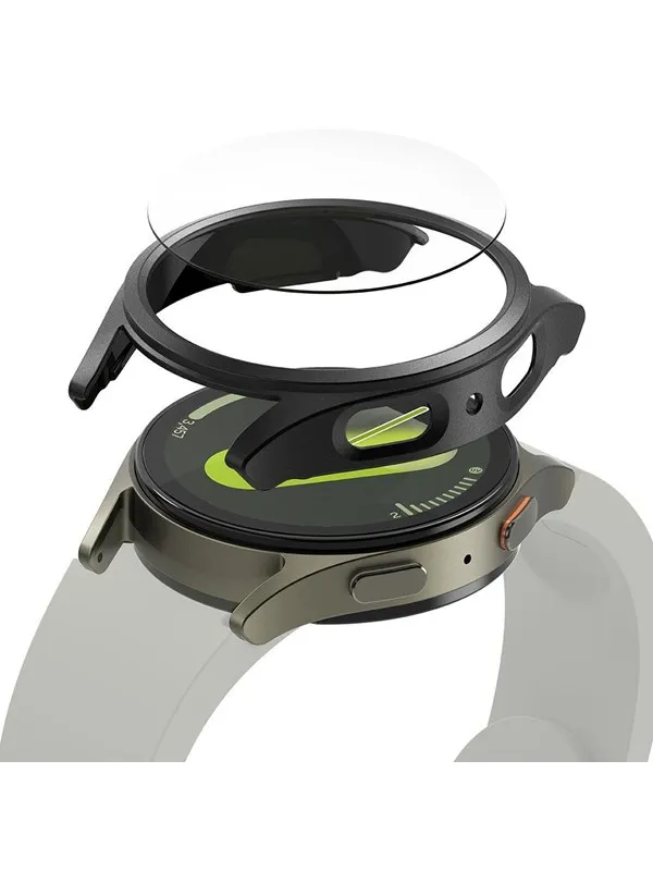 Ringke Slim & Tempered Glass Case+Glass Set for Samsung Galaxy Watch 7 44mm - Black