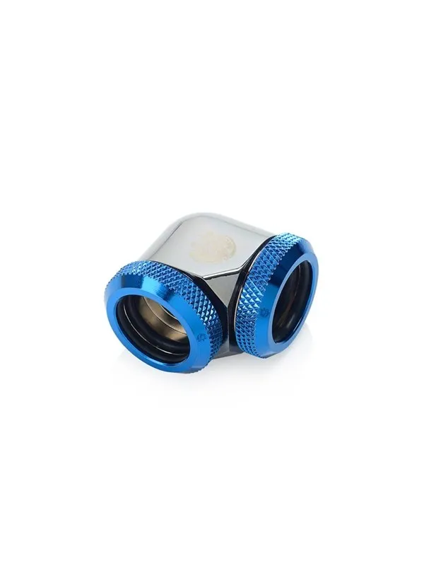Bitspower Black Sparkle / Royal Blue Enhance 90-Degree Dual Multi-Link Adapter For OD 16MM