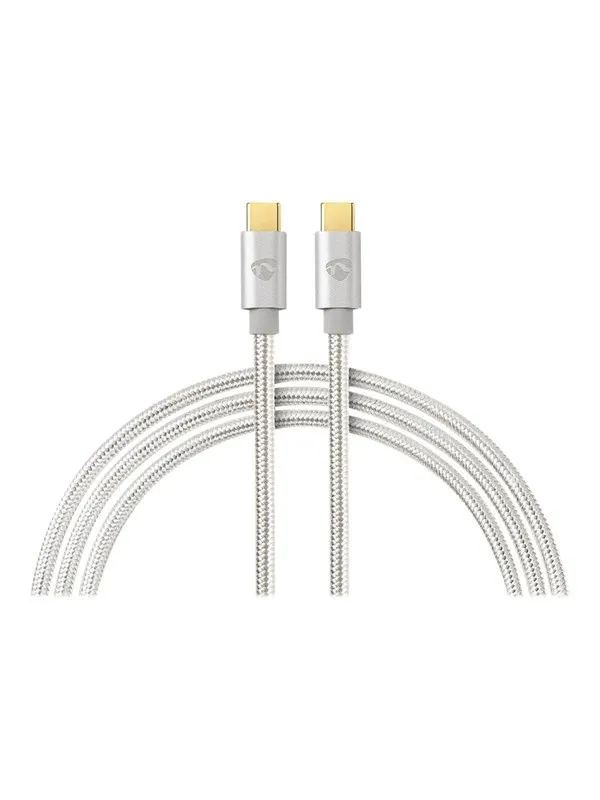 Nedis Charge & AV Support Cable - USB-C cable - 24 pin USB-C to 24 pin USB-C - 1 m