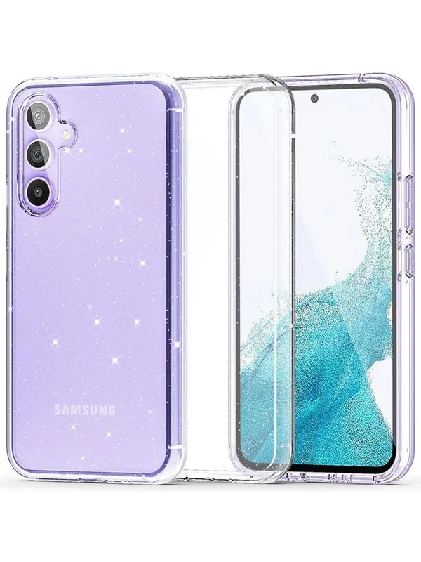 Tech-Protect FlexAir Hybrid Case for Samsung Galaxy S23 FE - Clear Glitter