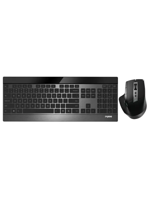 RAPOO 9900M - Tastatur- og mussett - Nordisk - Svart