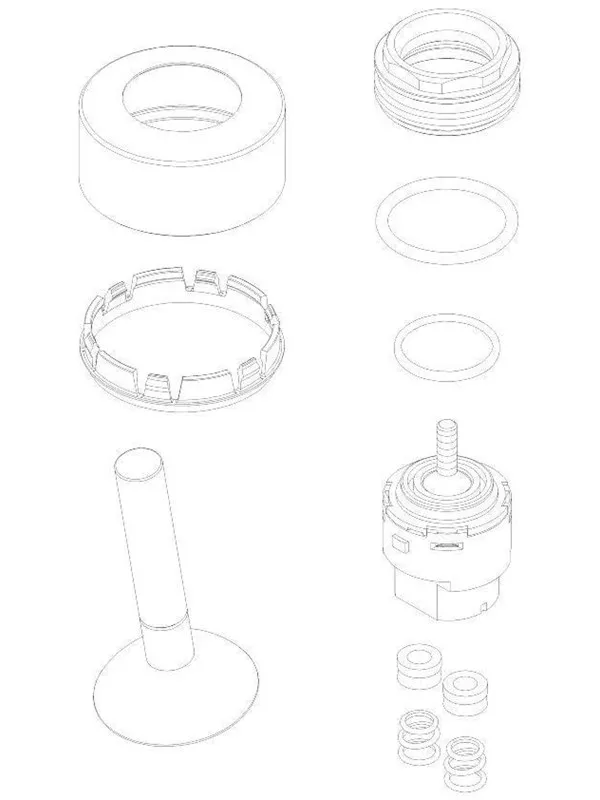 Damixa kit cartridge and handle kitchen and basin mixer