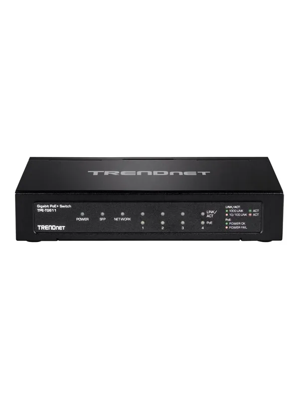 TRENDnet TPE TG611 6-Port Gigabit PoE+ Switch
