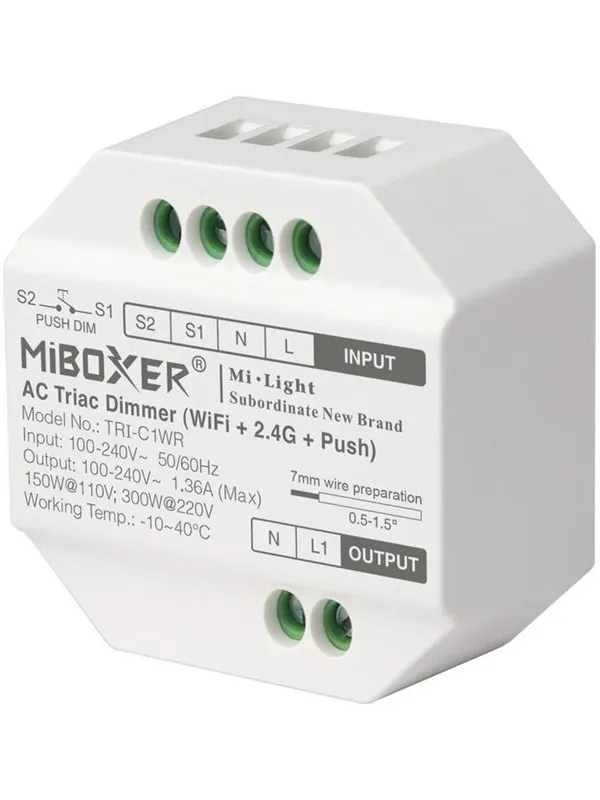 Miboxer Dæmper - AC - TRIAC - 300W - 230V - WiFi - 2.4GHz RF