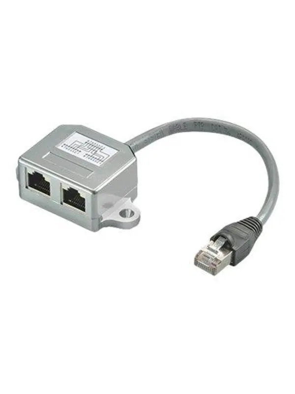 Pro splitter (Y-adapter) 2x RJ45 - Grå