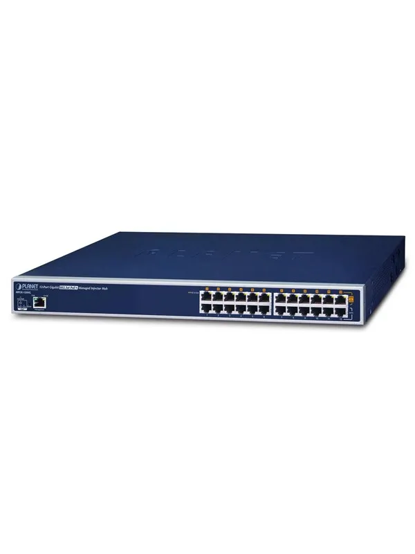 PLANET HPOE-1200G 12-Port Gigabit IEEE 802.3at PoE+ Managed Injector Hub