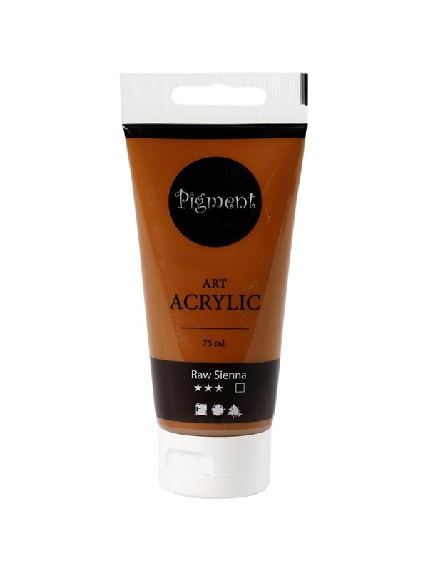 Creativ Company Pigment Art Acrylic Paint Raw Sienna Brown 75ml