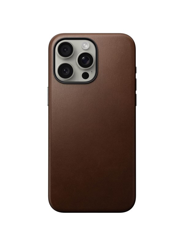 Nomad Modern Leather Case - brown - iPhone 15 Pro Max