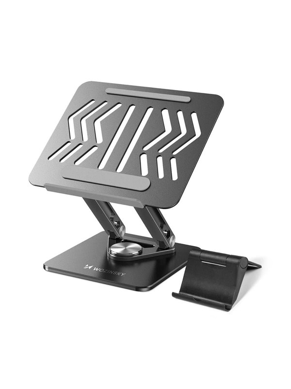 Wozinsky WRS-CPY84SB 360 Aluminum Laptop and Tablet Stand + Smartphone Stand - Black