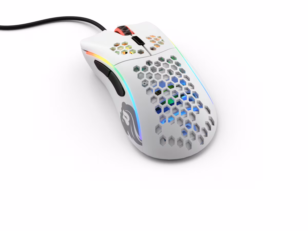 Glorious Model D Minus Gamingmus (hvit)