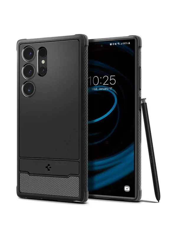 Spigen Rugged Armor - matte black - Samsung Galaxy S24 Ultra