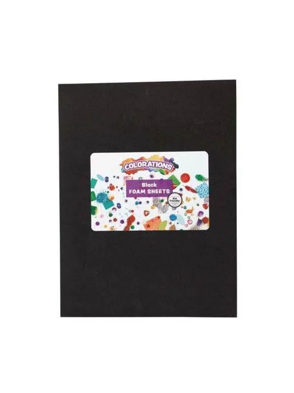 Colorations - Foam Sheets Black 10 pcs.
