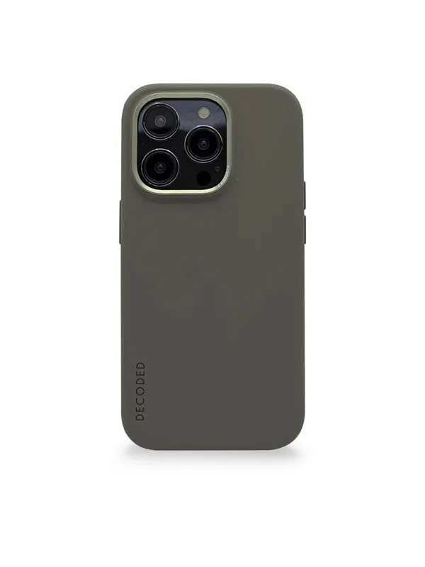 Decoded AntiMicrobial Silicone Backcover iPhone 14 Pro Max (6.7 inch) Olive