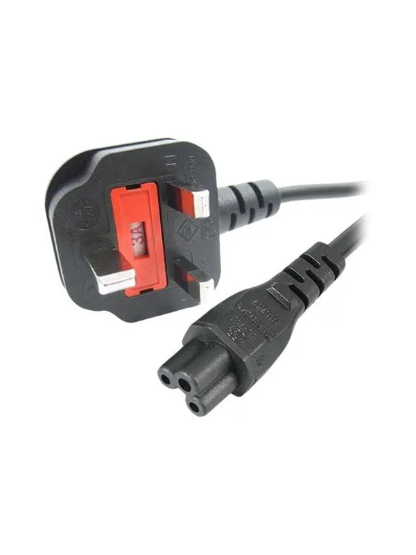 StarTech.com UK Laptop Power Cord 3 Slot for UK BS1363 to C5 Clover Leaf - power cable - 1 m