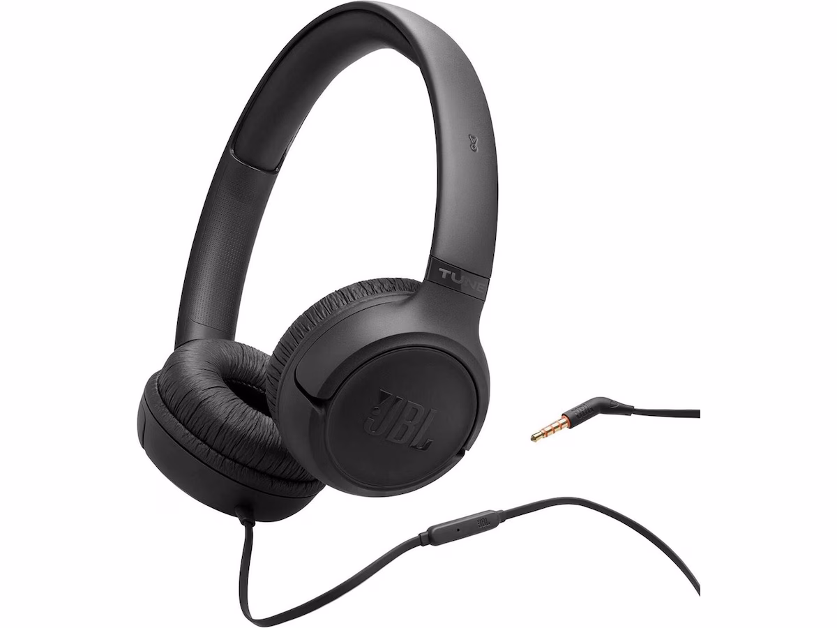 JBL Tune 530 Wired On-ear Headphones Black