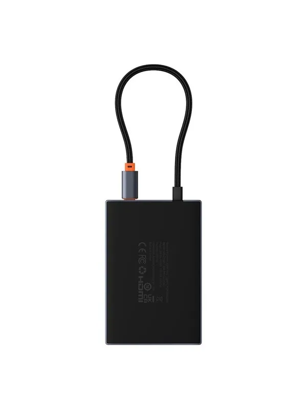 Baseus PioneerJoy 8-in-1 USB-C hub HDMI 4K@60Hz + HDMI 4K@30Hz + DisplayPort 8K@30Hz + VGA + 2 x USB-A 3.0 + 2 x USB-C - gray USB-hub