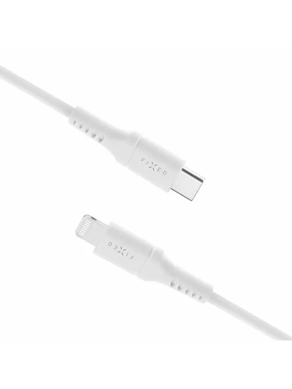 FIXED LIQUID Silicone - USB-C <-> Lightning - 1.2m - Hvit