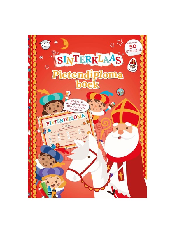 Rebo Publishers - Sinterklaas Piet diploma book with stickers