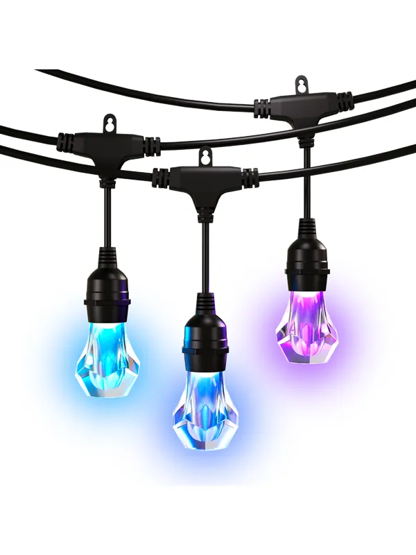 Nanoleaf Essentials Matter Smart Multicolor Outdoor String Lights Expansion Pack - 15 m