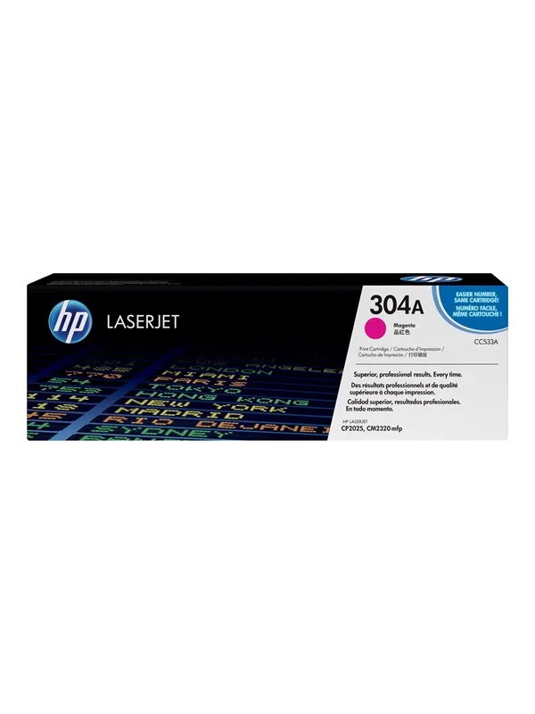 HP 304A / CC533A Magenta Toner - Laser toner Rød