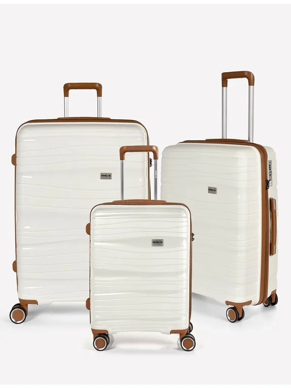 RW Travel Travel Alfrida Collection 3-set Suitcase White