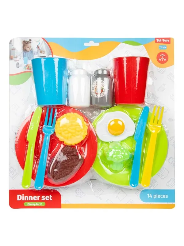 Toi-Toys - Home Food Dinner Set 14pcs.