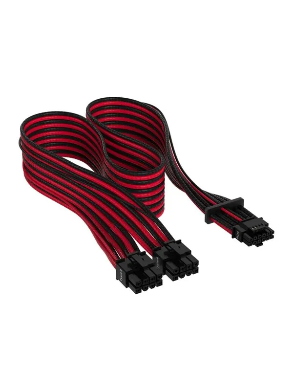 Corsair Premium individually sleeved 12VHPWR - Svart/Rød