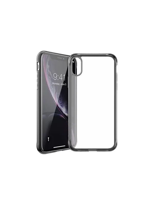 ITSKINS NANO ICE cover for iPhone XR®. Black and transparent