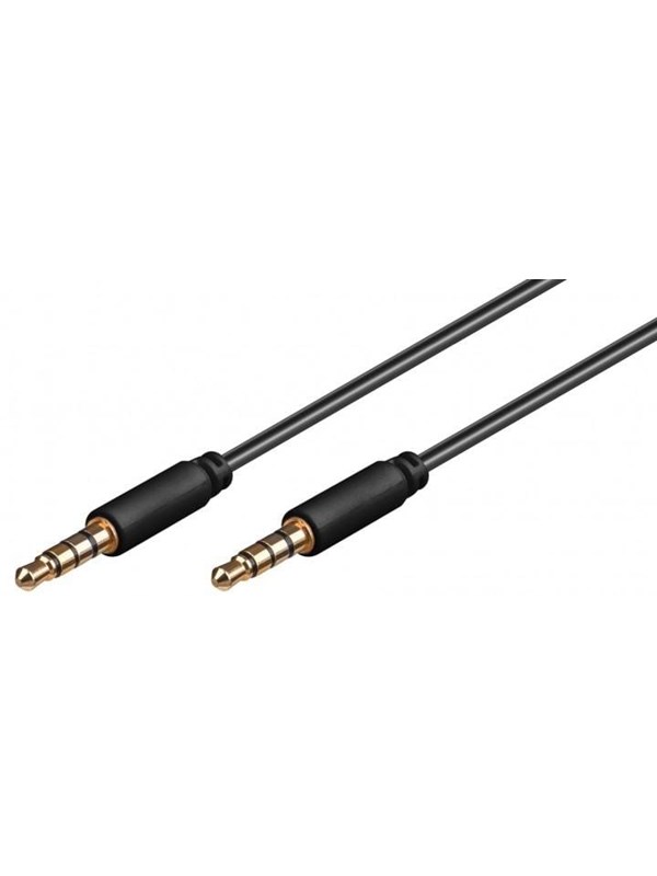 Pro MiniJack 3.5mm Slim 4P - Bk - 2m