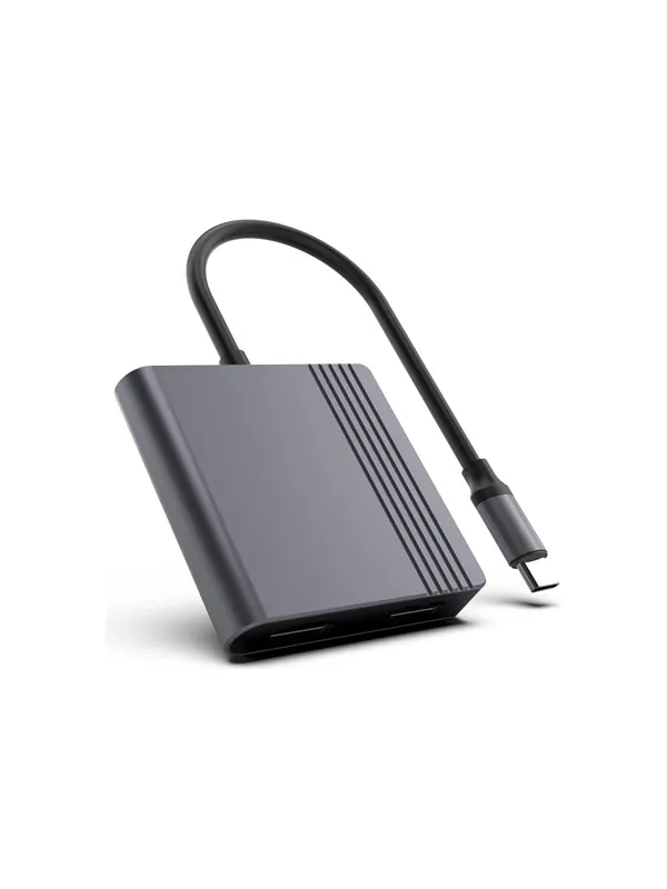 Gembird 2-Port USB-C USB-hub - 2 porter - Grå
