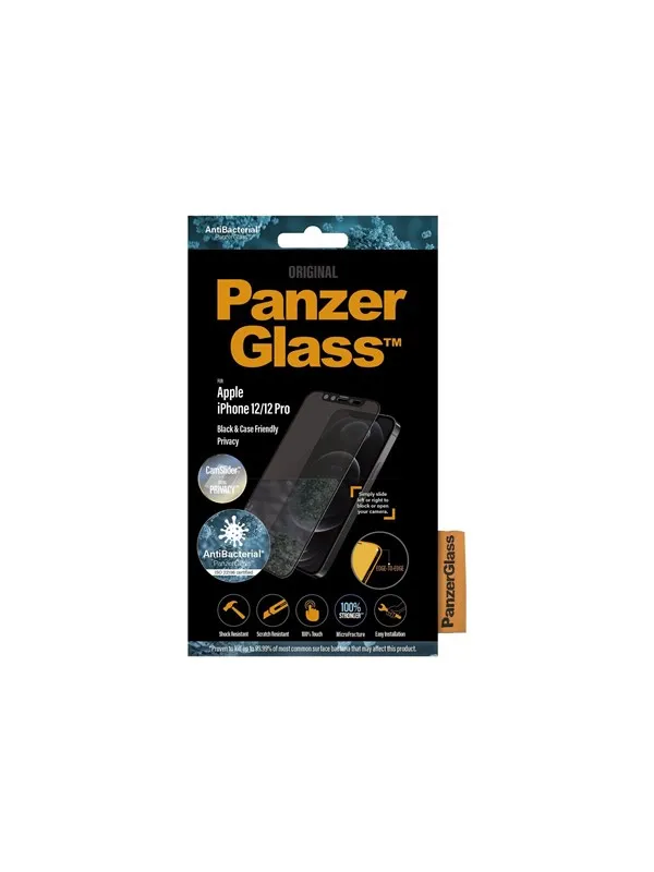 PanzerGlass CamSlider Privacy Screen Protector Apple iPhone 12 Pro | Edge-to-Edge