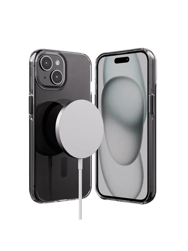 CRONG Clear MAG Pro - iPhone 15 MagSafe Case (Black)