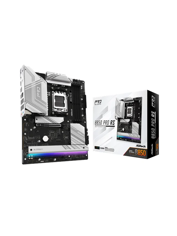 ASRock B850 Pro RS Hovedkort - AMD B850 - AMD AM5 socket - DDR5 RAM - ATX