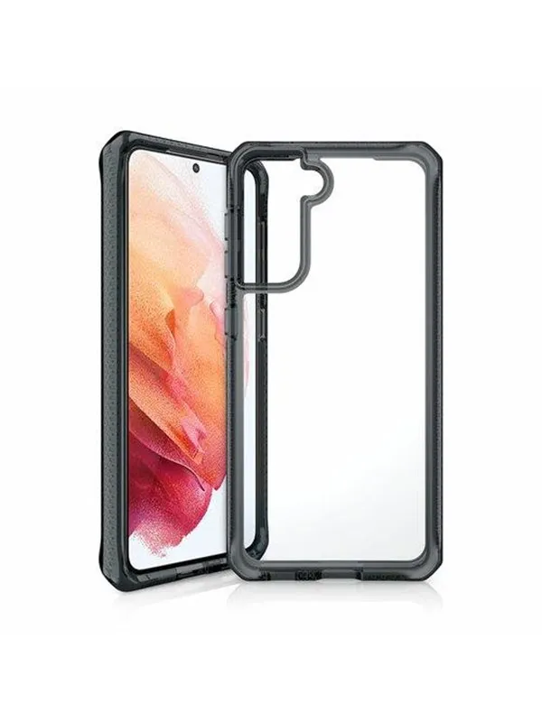 ITSKINS SUPREME CLEAR cover for Samsung Galaxy S21 4G / 5G®. Smoke and transparent