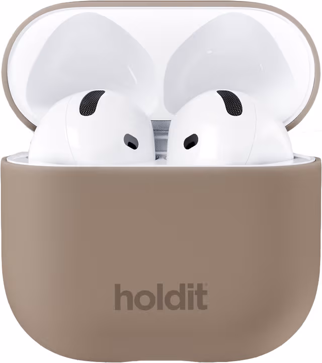 Holdit AirPods 4 Silicone deksel (mokkabrun)