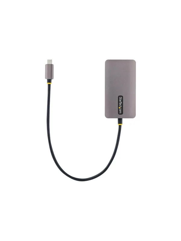 StarTech.com USB C Video Adapter USB C to HDMI DVI VGA Adapter Up to 4K 60Hz Aluminum Multiport Video Display Adapter