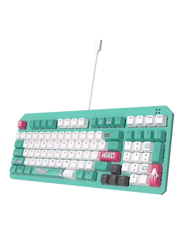 ASUS TUF GAMING K3 Gen II - Hatsune Miku Edition - Gamingtastatur - Nordisk - Grønn