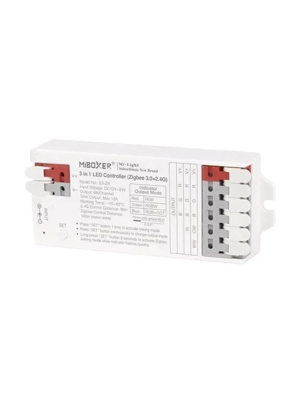 Miboxer LED Controller - 3-in-1 - RGB-CCT - DC12/24V - Zigbee 3.0