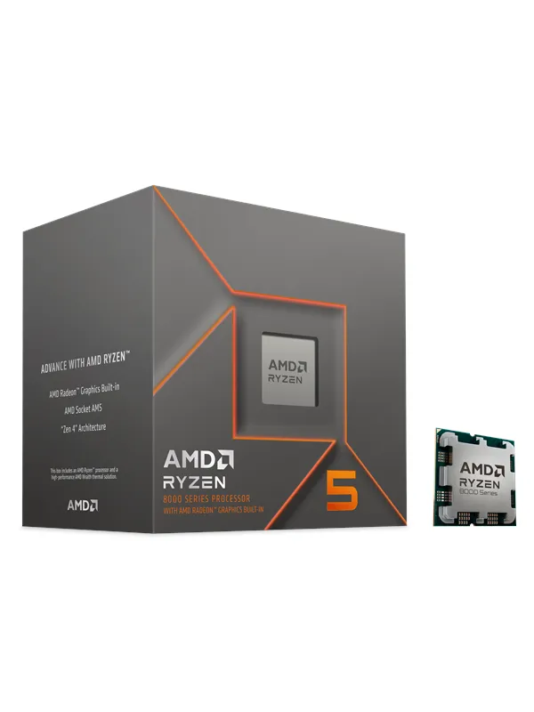 AMD Ryzen 5 8500G Wraith Stealth Prosessor/CPU - 6 kjerner - 3.7 GHz - AMD AM5 - AMD Boks (med kjøler)