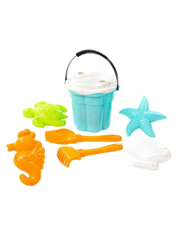 Cavallino Toys Cavallino Safari Classic Bucket Set with Sand Shapes Blue 9 pcs.