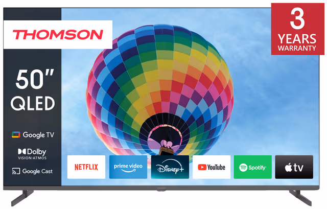 Thomson Google 50" QG4S14 4K QLED smart-TV (2024/sideføtter)