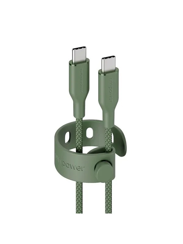 empower by PanzerGlass Racing 60W USB-C to USB-C Cable | USB 2.0 | 2M | Sage