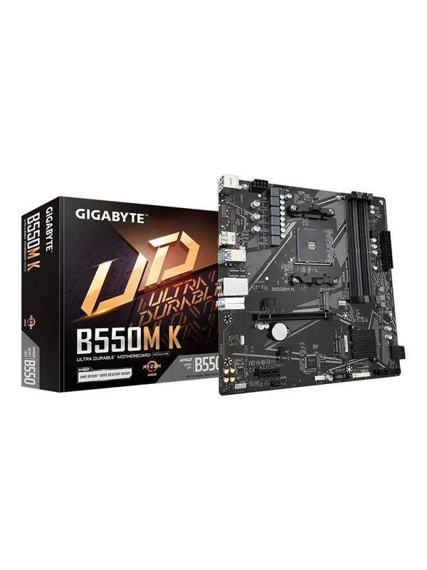 GIGABYTE B550M K Hovedkort - AMD B550 - AMD AM4 socket - DDR4 RAM - Micro-ATX
