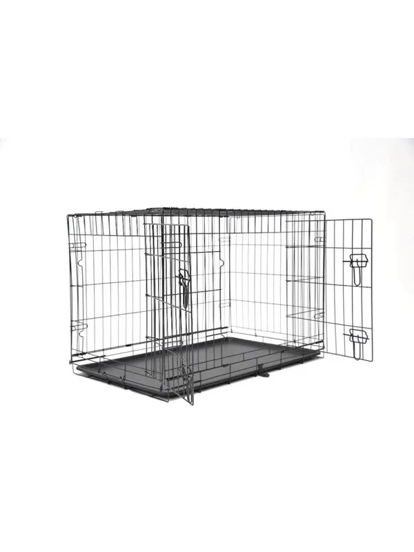 Nordic Paws - Wire cage black - L - 92 x 57 x 64 cm