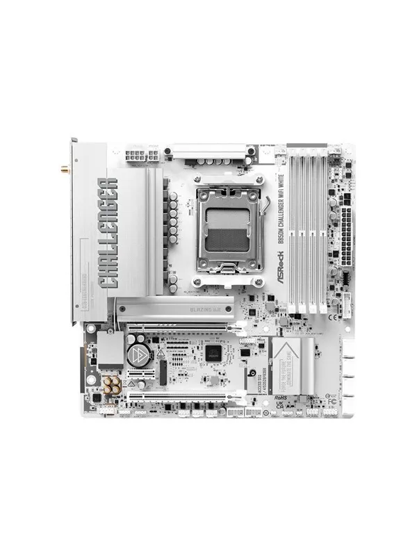 ASRock B850M Challenger WiFi White - motherboard - micro ATX - Socket AM5 - AMD B850 Hovedkort - AMD B850 - AMD AM5 socket - DDR5 RAM - Micro-ATX