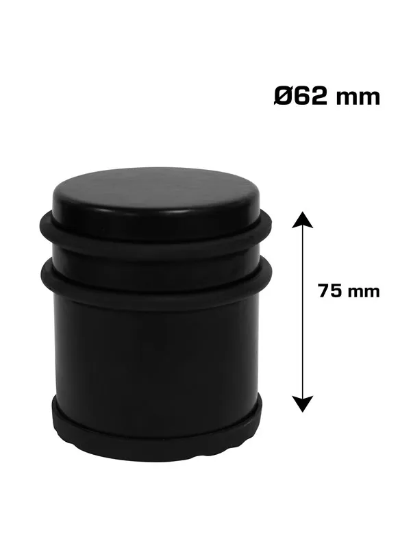 Home>it Dørstopper løs Ø62x75 mm 1 kg - mattsvart